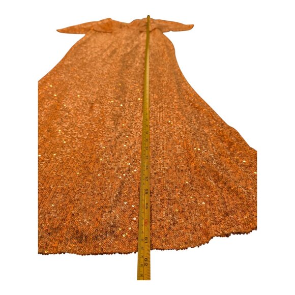 Chicwish | Cape Sleeve Mesh Insert Sequined Gown | Champagne | XXL - Picture 13 of 14